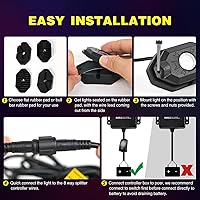 Vista 6 de Nilight Kit de Luces LED RGB para Rocas, 6 cápsulas Underglow de Neón Multicolor con Control de Aplicación Bluetooth, Modo de Música Intermitente