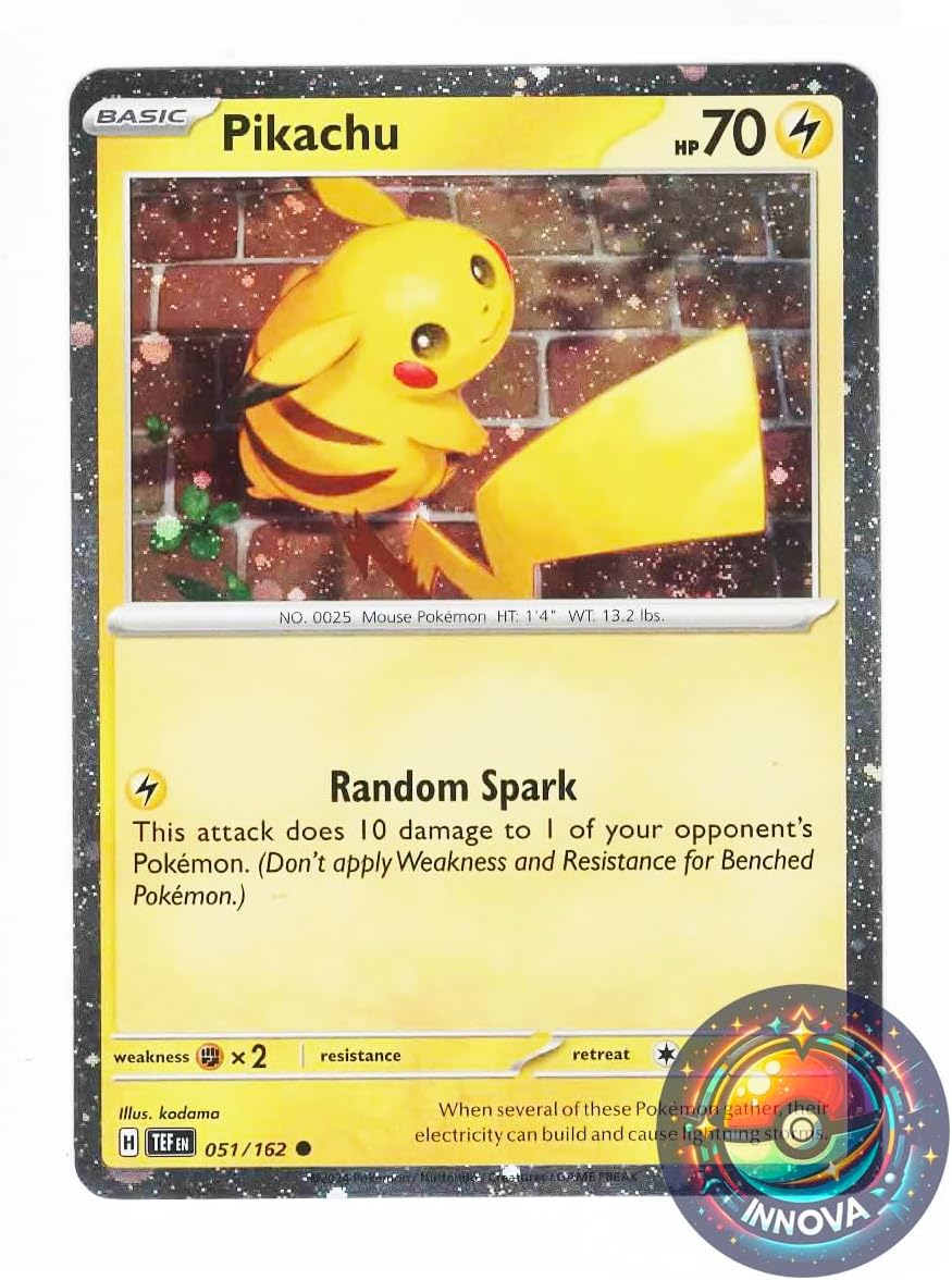 Pokemon – Pikachu 051/162 – Temporal Forces - Cosmos Foil – Collectors Chest Promo Card