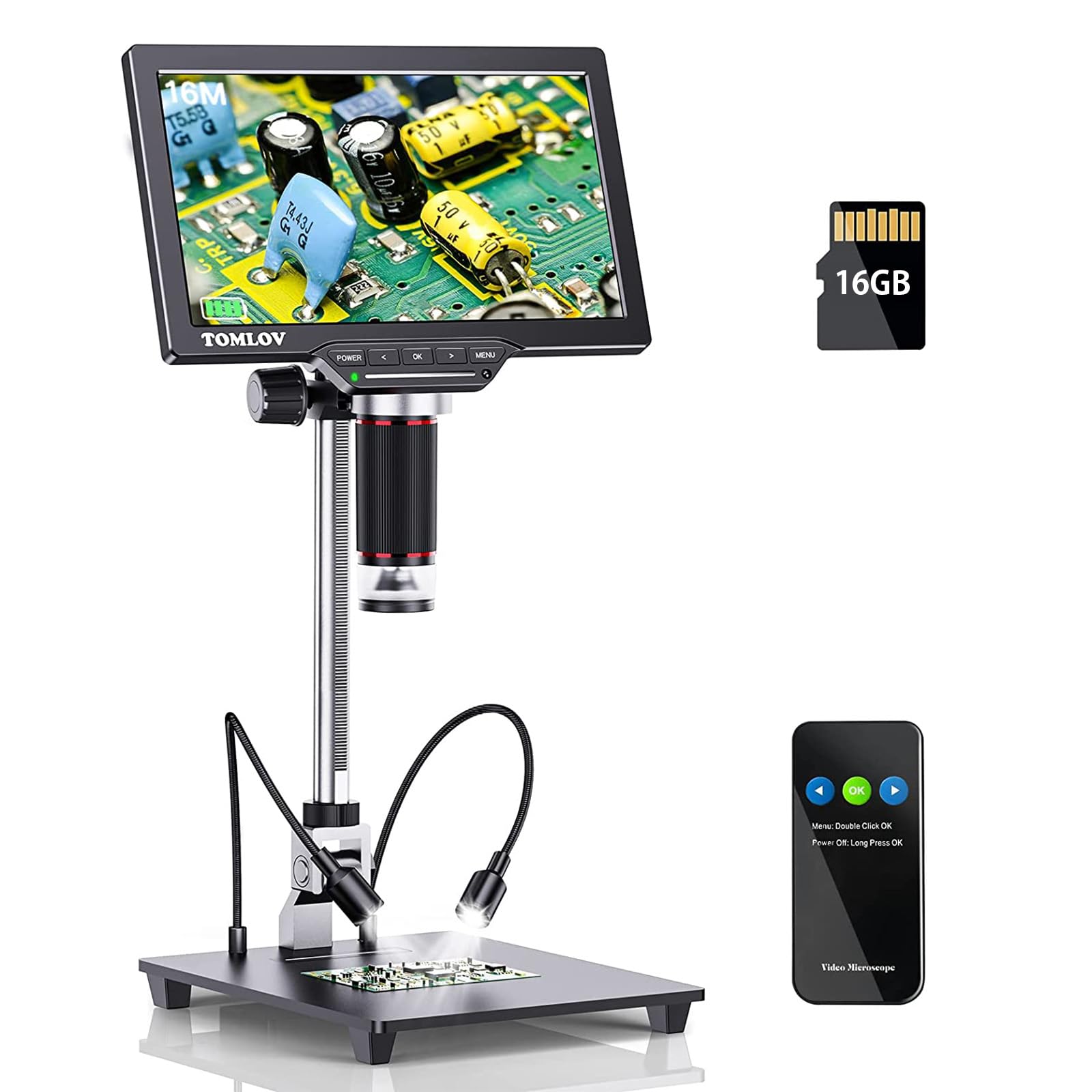 Amazon.co.jp: デジタル コイン顕微鏡 TOMLOV MAX1300倍率 7インチ