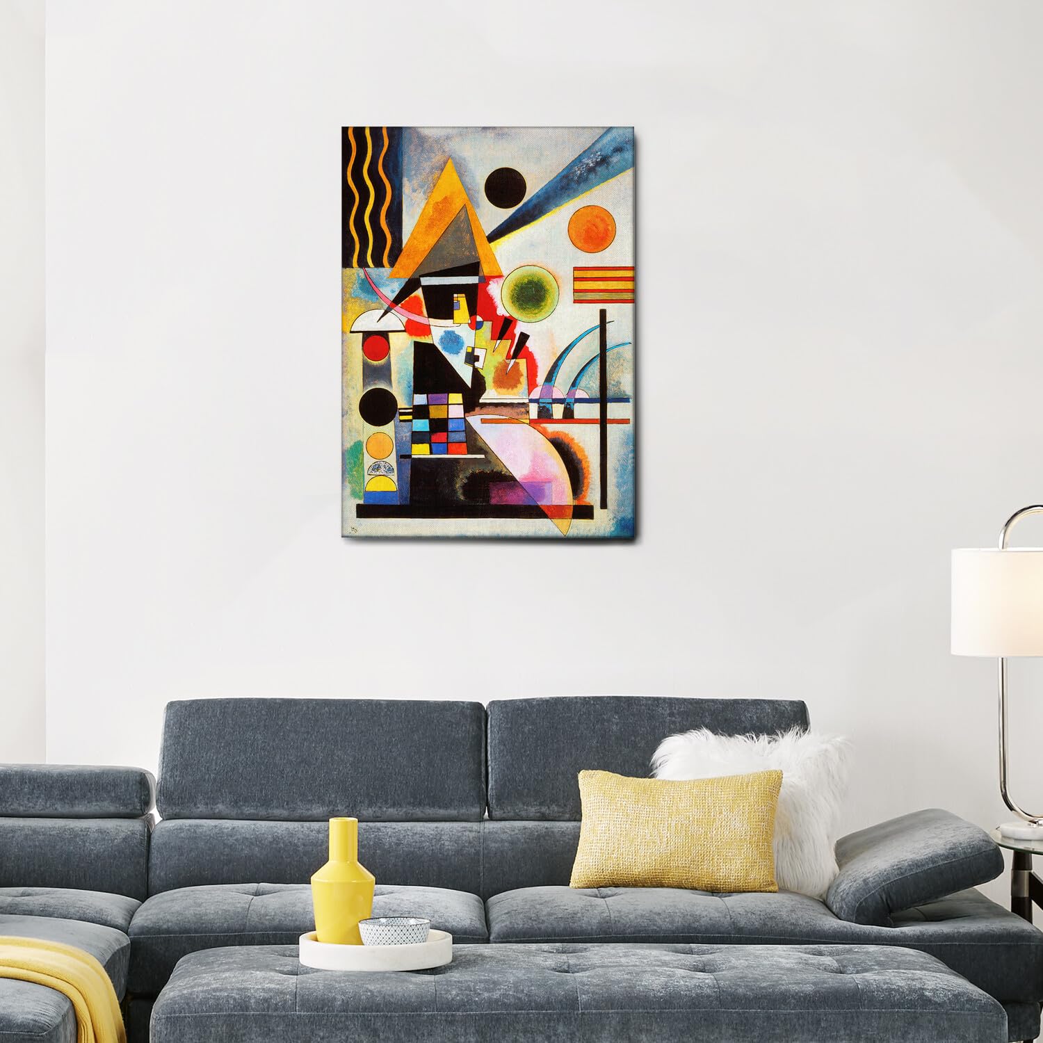 Giallobus - Impression sur toile - Vassily Kandinsky - Oscillation - Toile à cadre standard - 70L x 100l cm - Tableaux modernes pour la maison