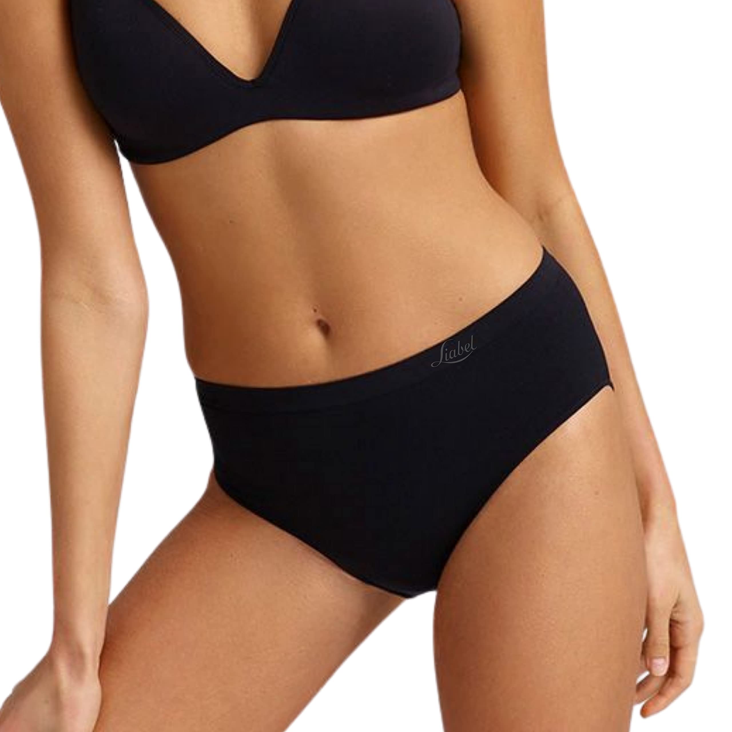 Intimitaly 5 Slip Vita Alta Donna Microfibra Manopesca Ultra Morbido Mutande Donna Cotone Vita Alta