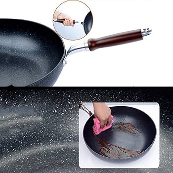 Amazon | 中華鍋 ノンスティックフライパン フライパン 鉄鍋 油なし 煙