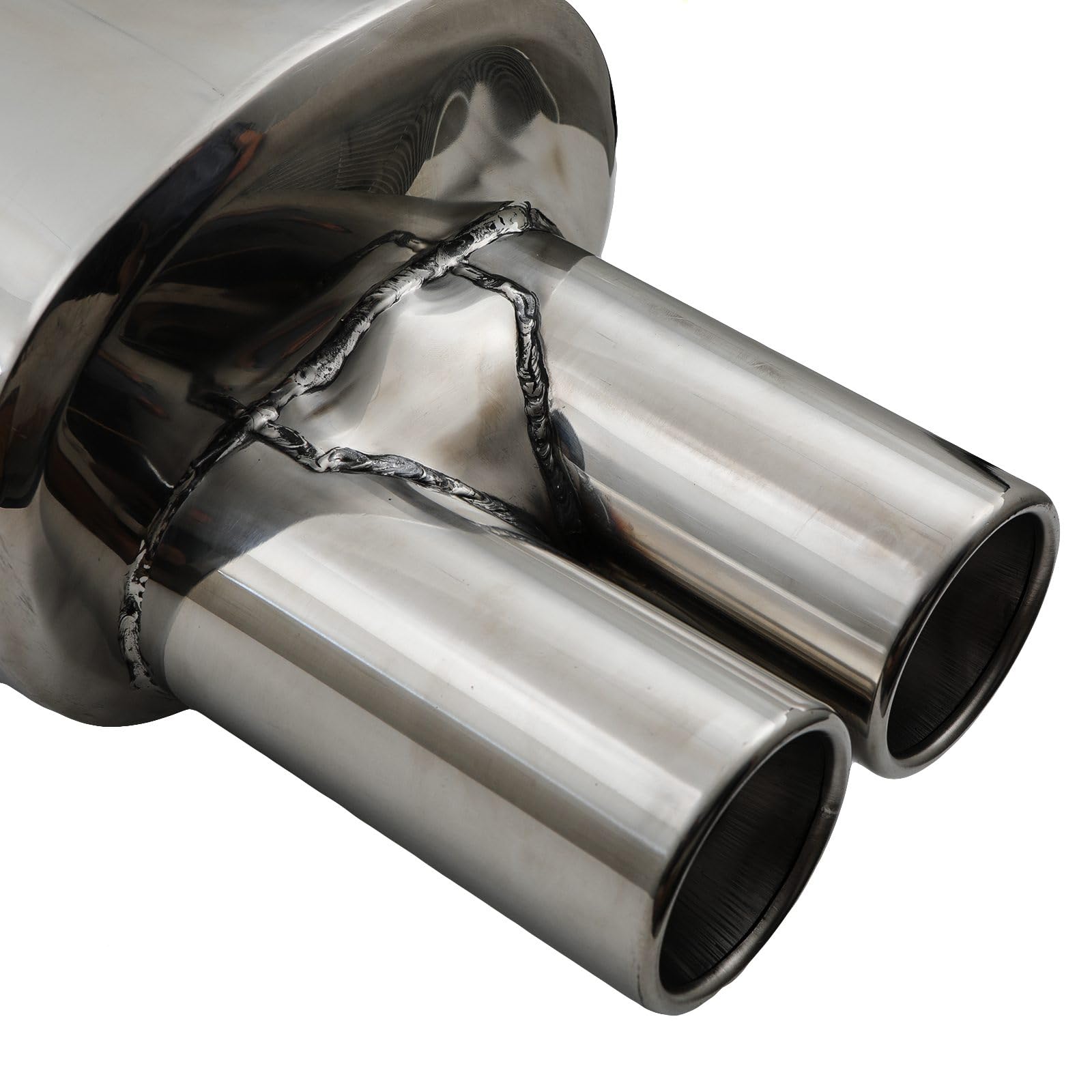 Sistema di scarico posteriore collettore da 7,6 cm, compatibile con BMW Serie 3 E46 4 cilindri 316/318 1998-2006, sistema di scarico ad alte prestazioni in acciaio inox