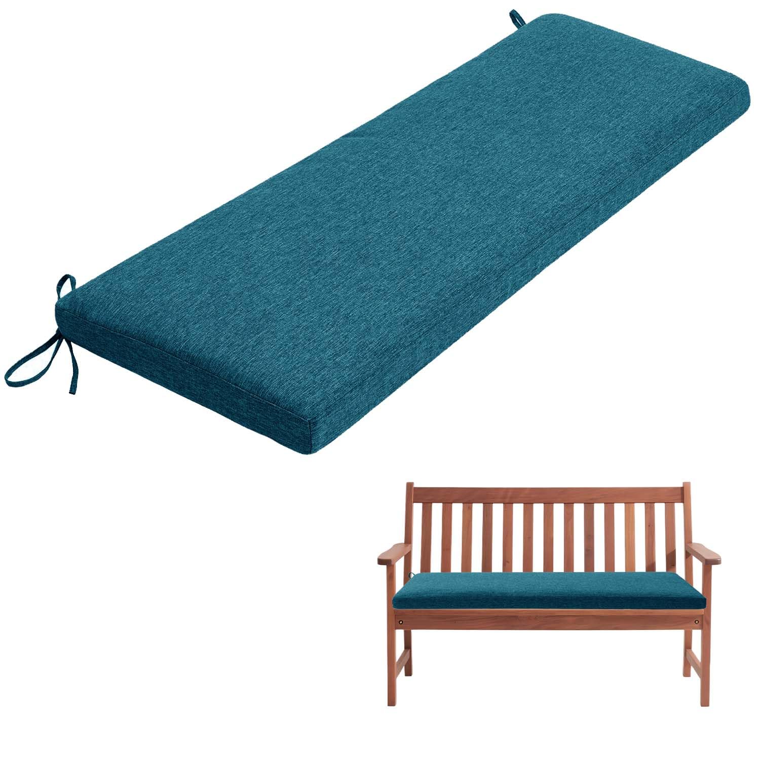 Cuscino per panca da esterno/interno, spesso, per giardino, balcone, altalena, divano, 180 x 35 x 5 cm, colore blu scuro, perfetto per mobili, uso versatile, comodo supporto
