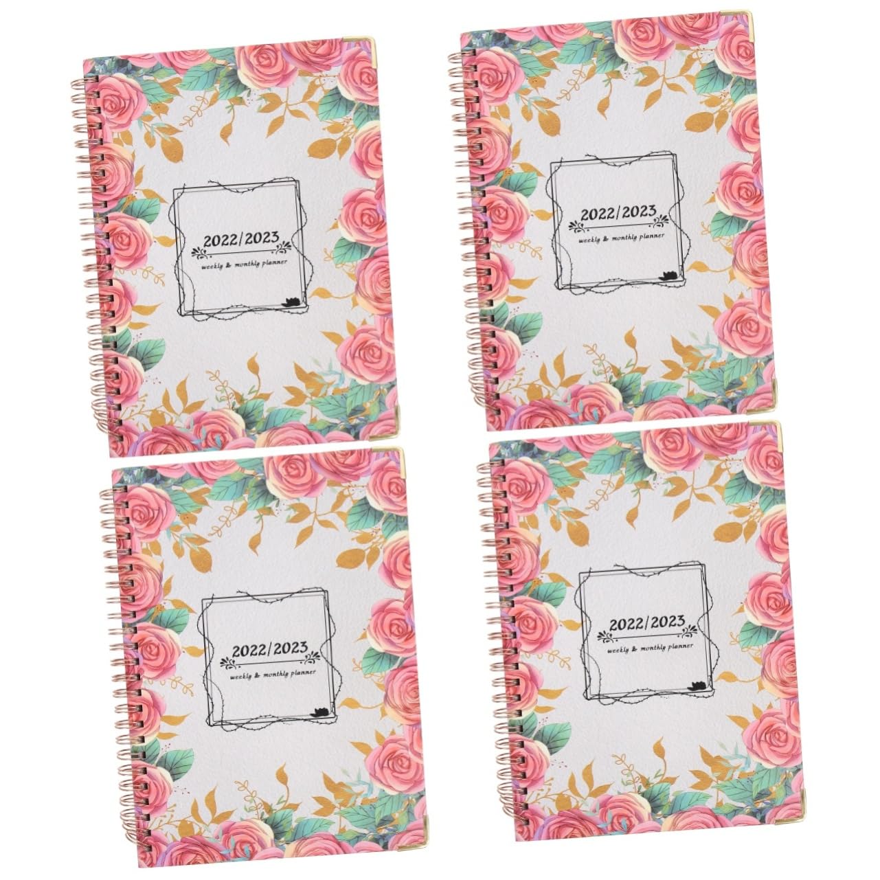 STOBOK 4pcs Notebook Journal Sketchbook School Planner 2022-2023 Students Notepad Decorative Schedule Planner Pocket Note Pad Schedule Recording Book Paper Office Decorate Pvc