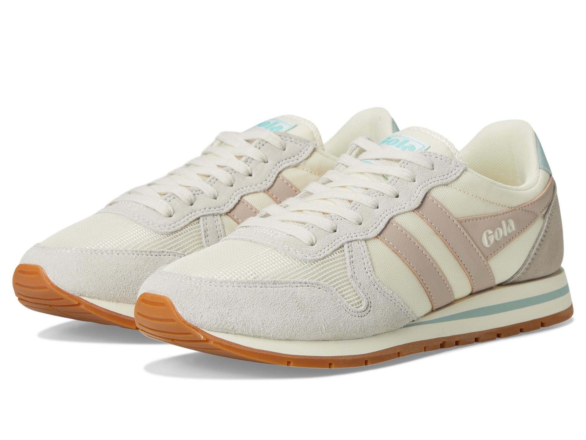 Gola Women's Daytona Sneaker, Off White/Rose/Surf, 5