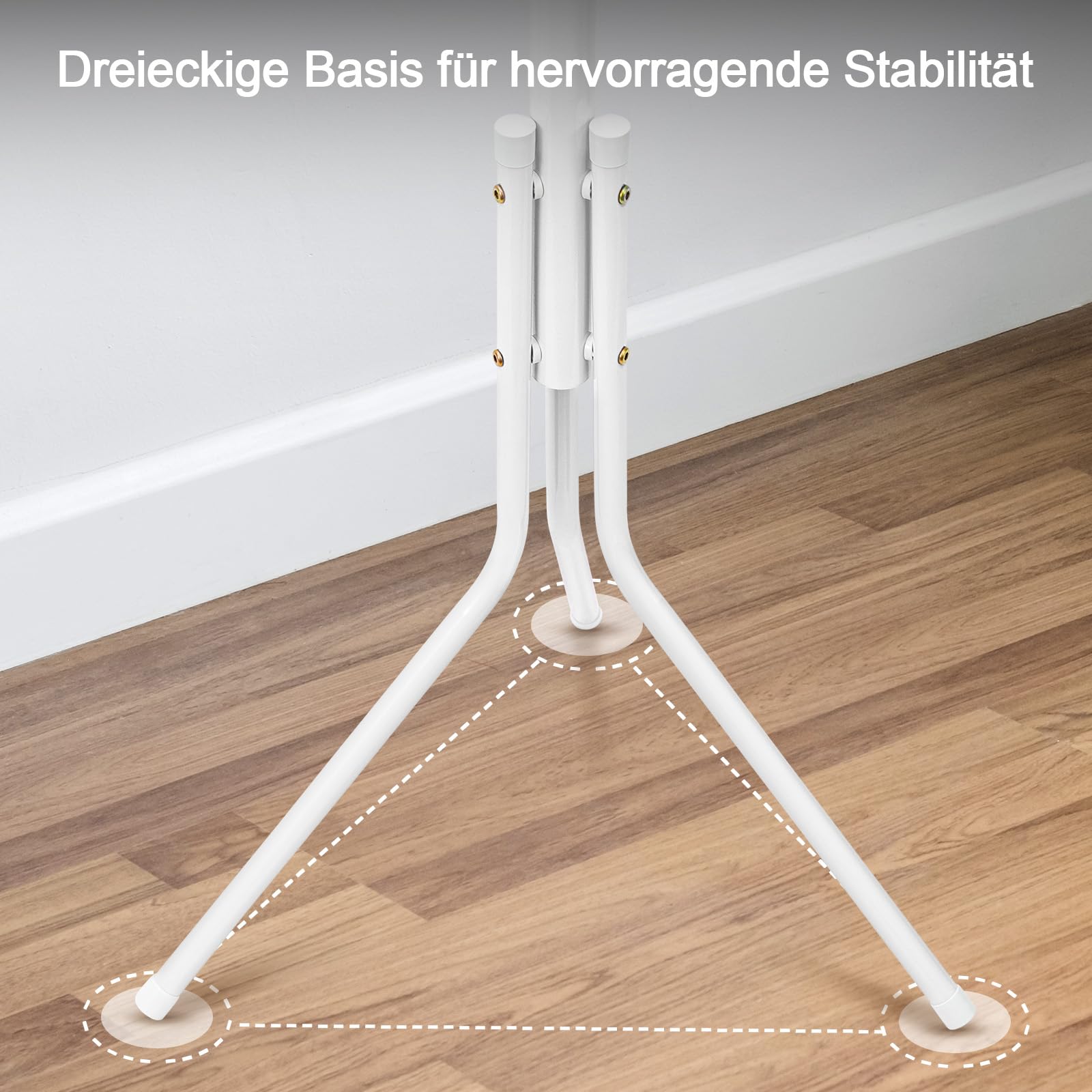 Youyijia Loft Garderobenständer Free-Standing Coat Stand Aus Metall Moderner Jackenständer in Baumform für Flur Schlafzimmer Büro 12 Haken 175 cm Hoch Stabil Matt Weiß