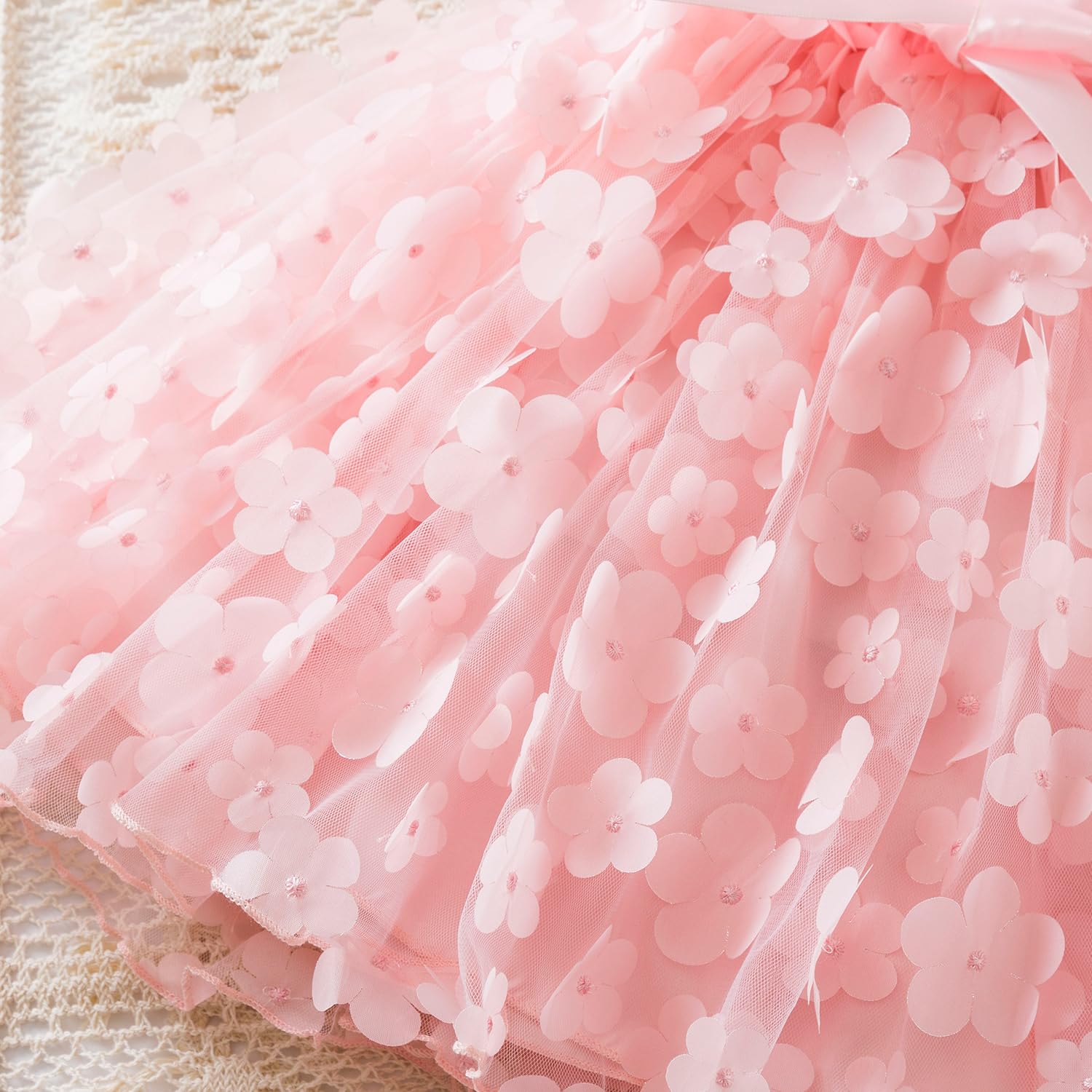 Vestido Tutú Floral Cielo Estrellado para Niña Pequeña Fiesta de Verano