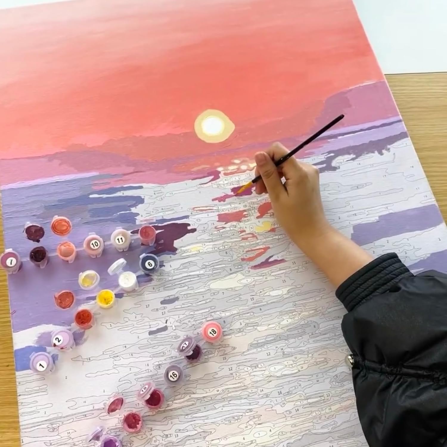 TUOADH Custom Paint by Numbers with Frame for Adults, Personalized DIY Oil Painting from Photo, Complete Acrylic Set for Beginners, Stress-Relief Gift & Home Wall Decor