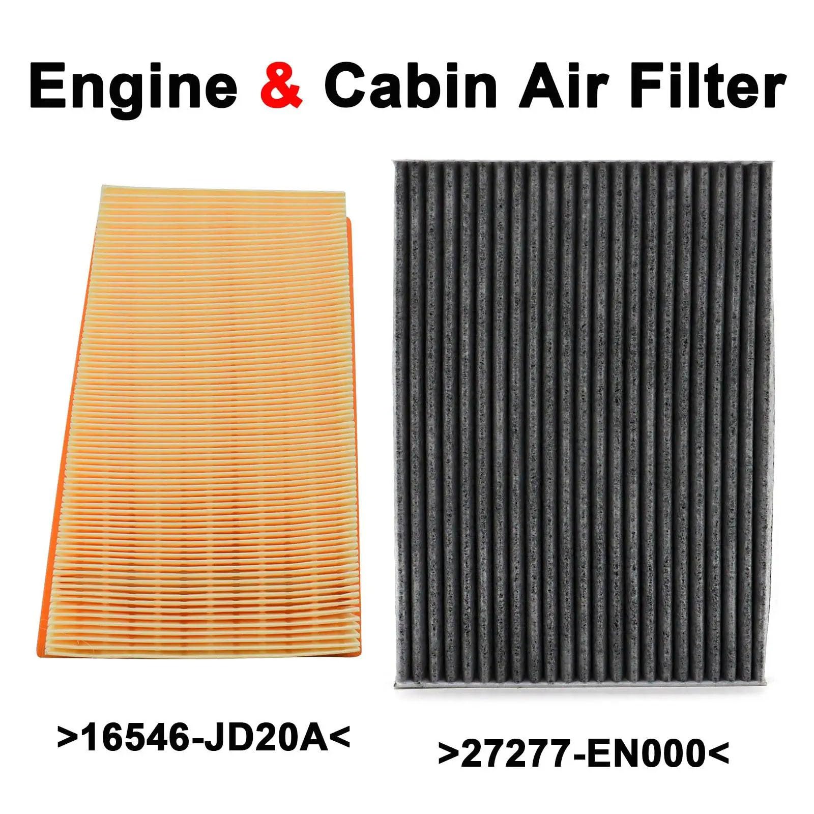 Filtro Aire para Nissan Dualis Qashqai, Conjunto Combinado de Filtro de Aire y Polen para habitáculo de Motor de Coche