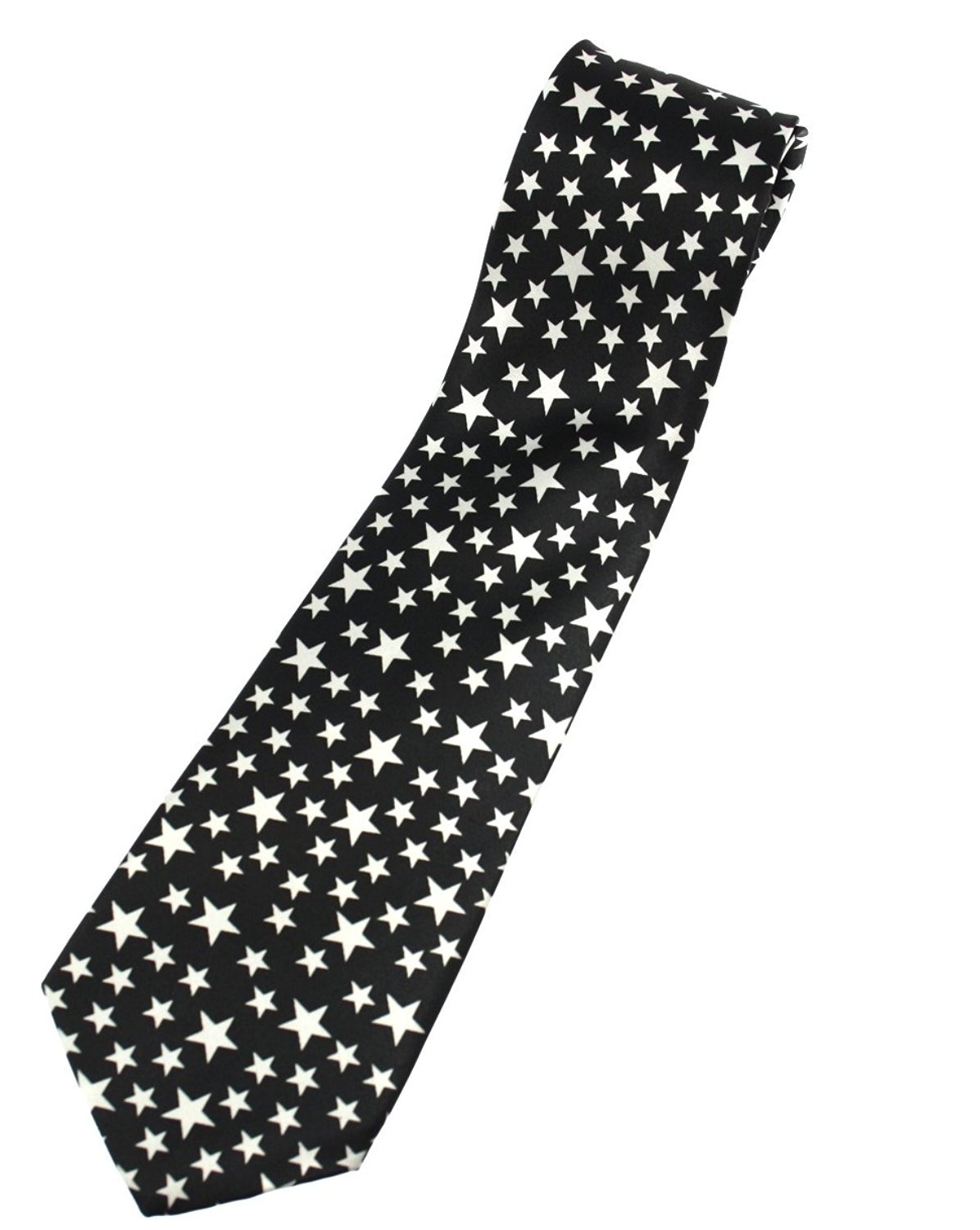 Zac's Alter Ego White Stars on Black Tie