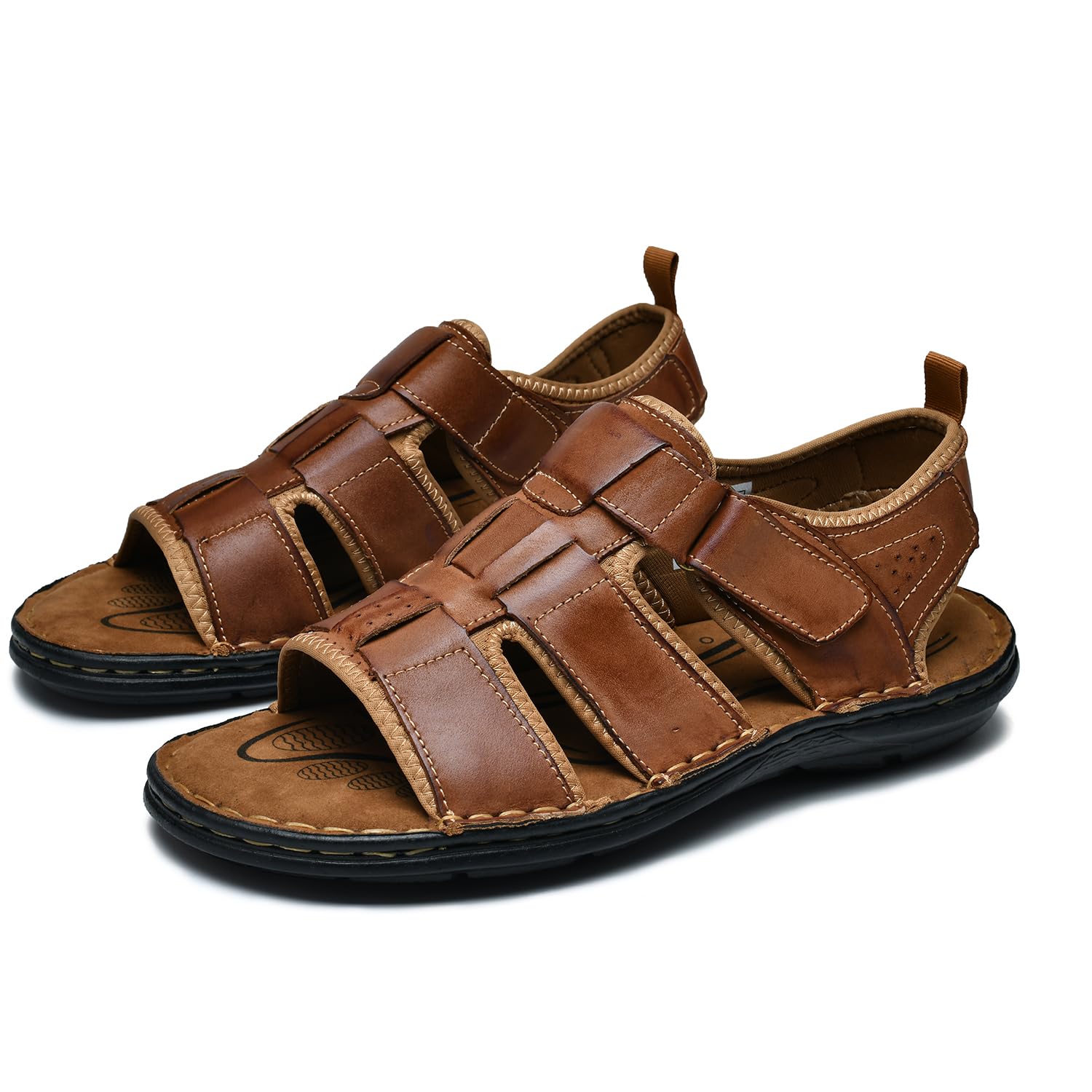 ArcBrothers Herren Business Casual Schuh Lederschuh für Männer Oxford Schuh Herren Casual Kleid Schuh für einfaches Gehen Freizeitschuh Braun Schwarz