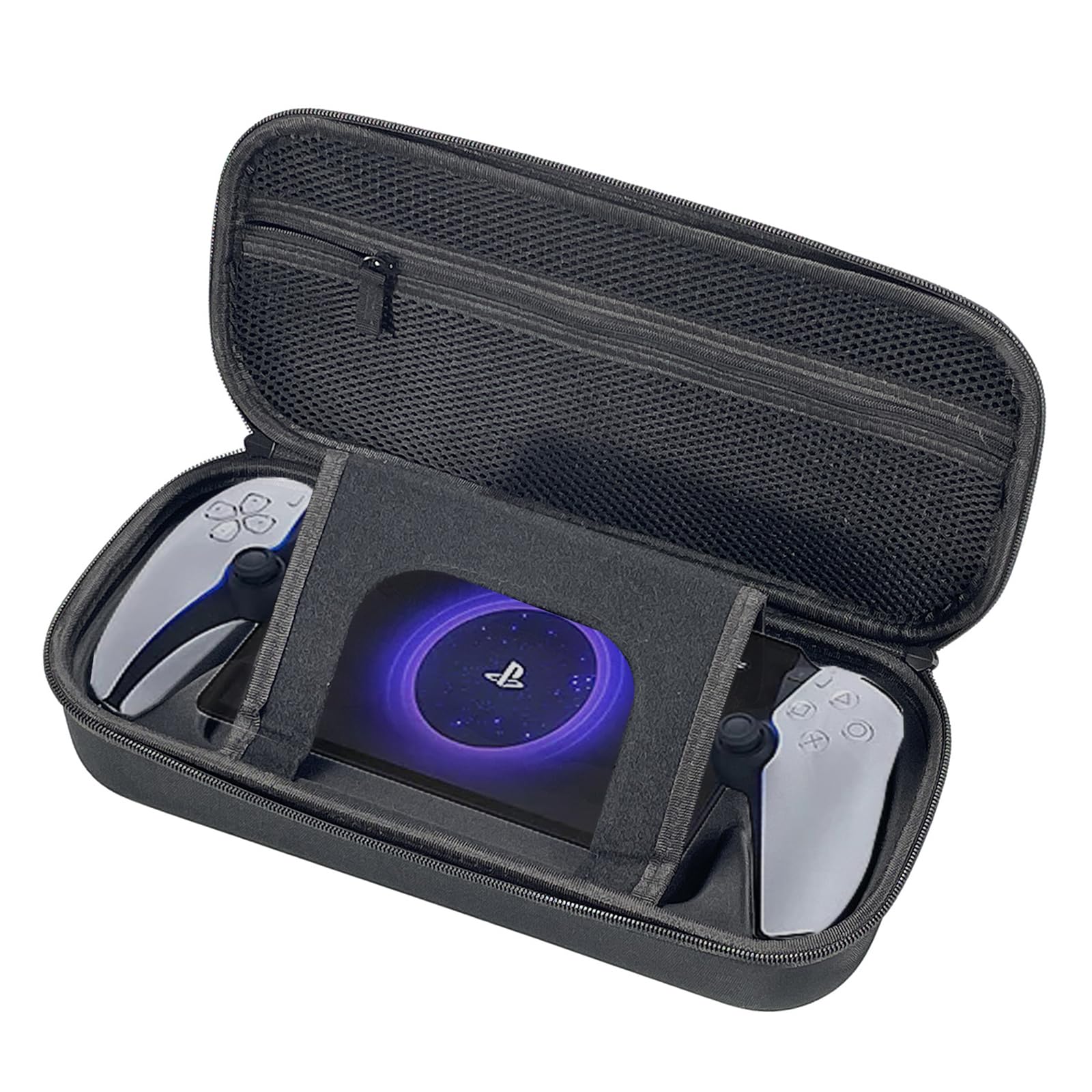GMUJIAO Compatibile con Sony Playstation Portal per Custodia,Handheld Borsa Protettiva,Custodia Protettiva Eva,Protezione Completa/Stand Deisgn-Nero