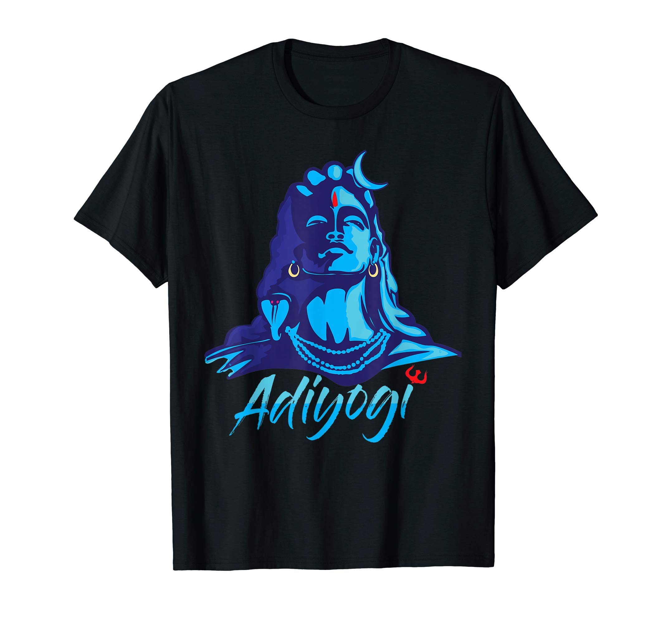 Lord Shiva Shakthi Trishula Mahadev HinduAdiyogi or Adhi Yogi Shiva Mahadev Blue Hindu Maha Shivratri T-ShirtOEKO-TEX STANDARD 100