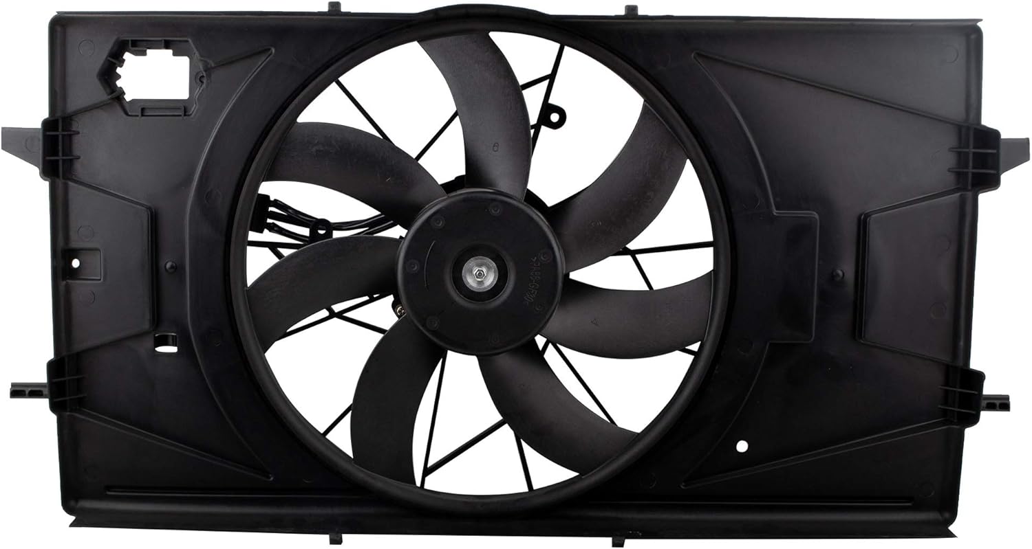 BOXI 620-635 Radiator Condenser Cooling Fan Motor Assembly Fit for 2005 2006 2007 2008 2009 2010 for Chevy Cobalt 2.2L / 2007 2008 2009 for Pontiac G5 2.2L (Replaces 15211556 GM3117107 621100)