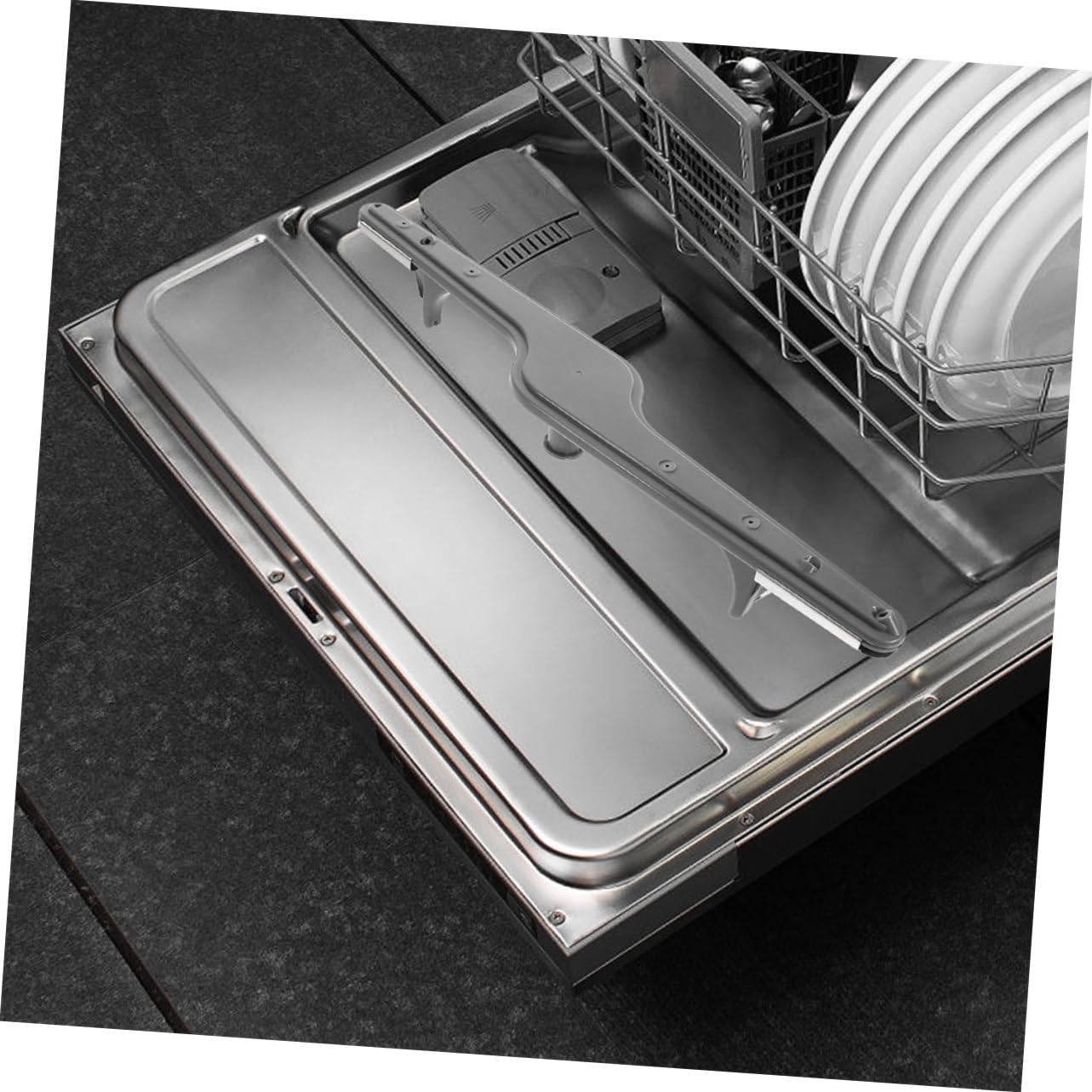TOPBATHY Braccio Irroratore Inferiore in Abs e Ferro Installazione Facile 2 Pezzi Pulizia per Lavastoviglie per Cucina