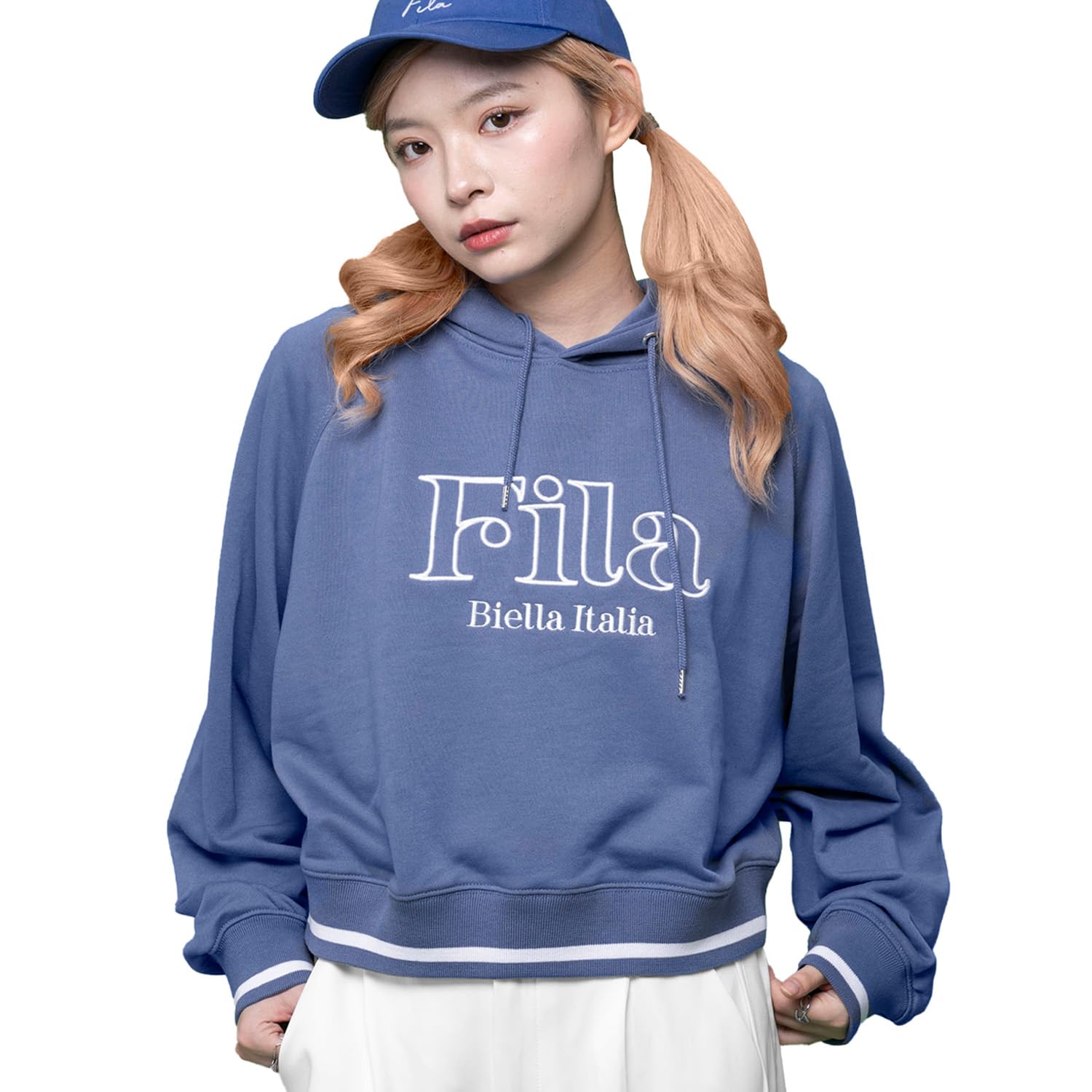 FILA ファーフード付きトレーナー