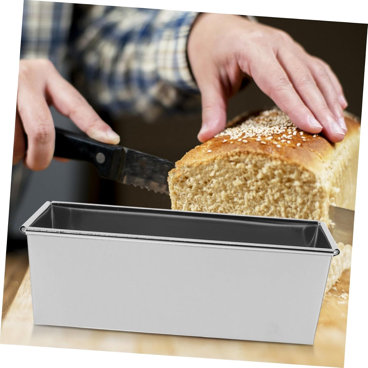 SHOWERORO Nonstick Bread Pan Square Toast Mold Loaf Pan for Baking Toast Moulds for Bread