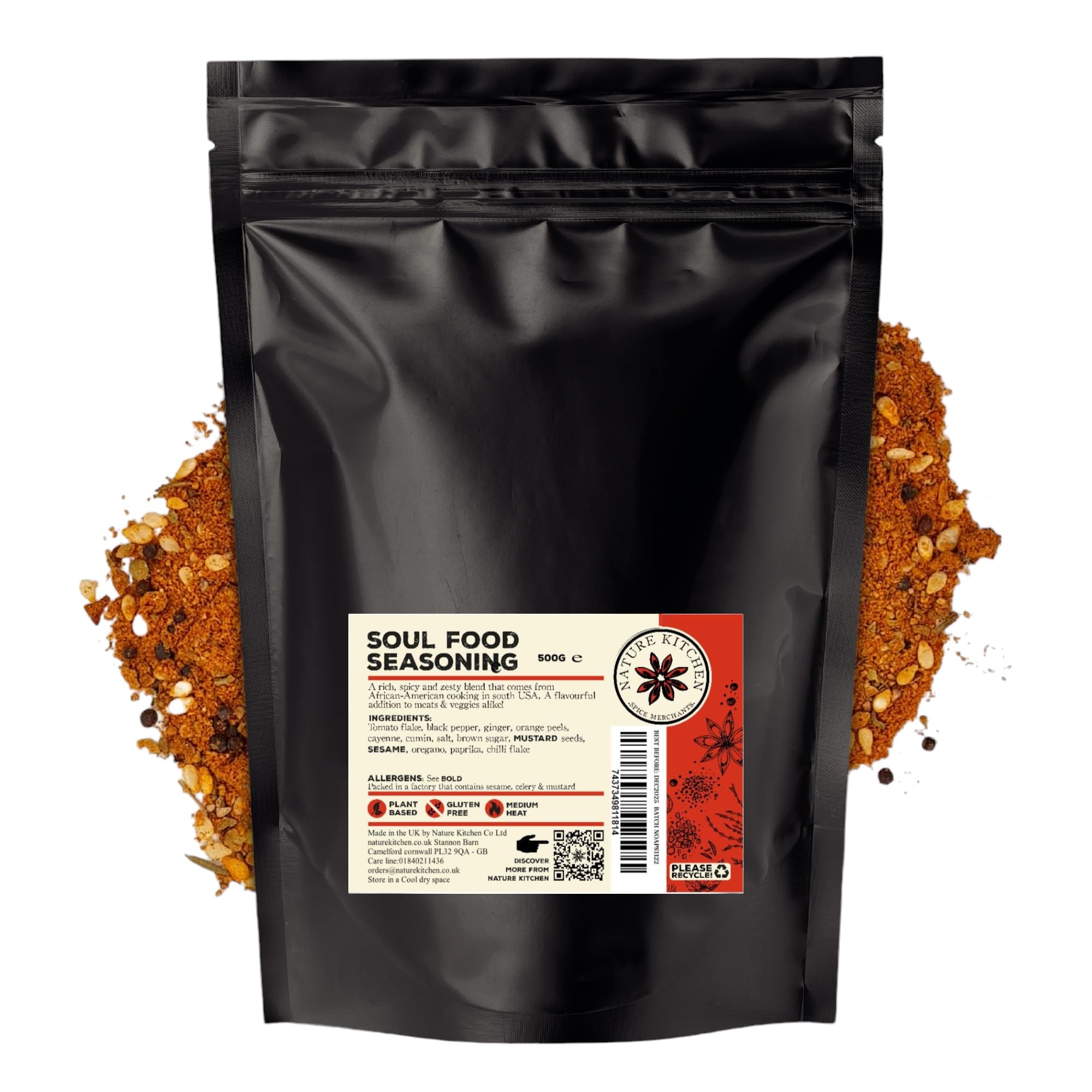 Nature Kitchen Shawarma Seasoning 500g Mild, Premium Middle Eastern Spice Blend, Gluten Free, Vegan Seasoning for Kebabs, Chicken, Wraps, Marinades and Everyday Cooking — view 50