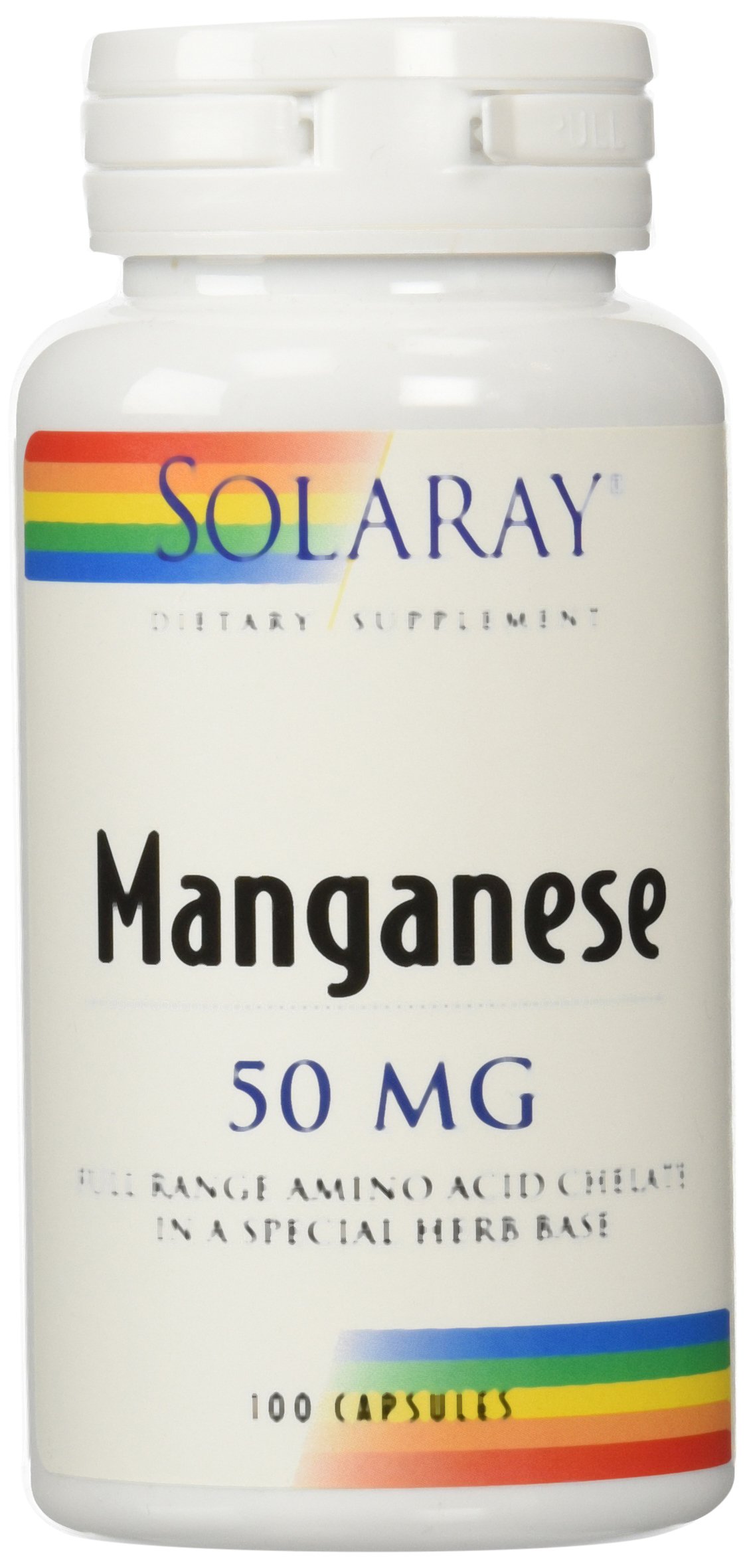 Solaray Manganese Supplement, 50 mg, 100 Count