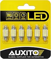 Vista 10 de AUXITO 194 Bombilla LED Ámbar Amarillo 168 2825 W5W T10 Cuña 24-SMD 3014 Chipsets Bombillas de Repuesto para Luces de Cúpula, Mapa, Placa