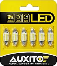 AUXITO DE3175 6418 LED Bulbs 3175 6411 Bulb White 6500K 4014 Chipsets 31mm 36mm Festoon Bulb Bright LED Replace for Car Interior Dome Courtesy Door Map Trunk Light and License Plate Light, 6 Pack