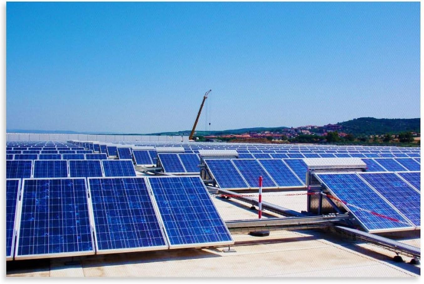 Photo voltaic Panel Poster in Piumino, Tuscany, Italy Wall Artwork Work Canvas Wall Decor Dwelling Decor Dwelling Room Decor Aesthetic 16x24inch(40x60cm) Unframe-style