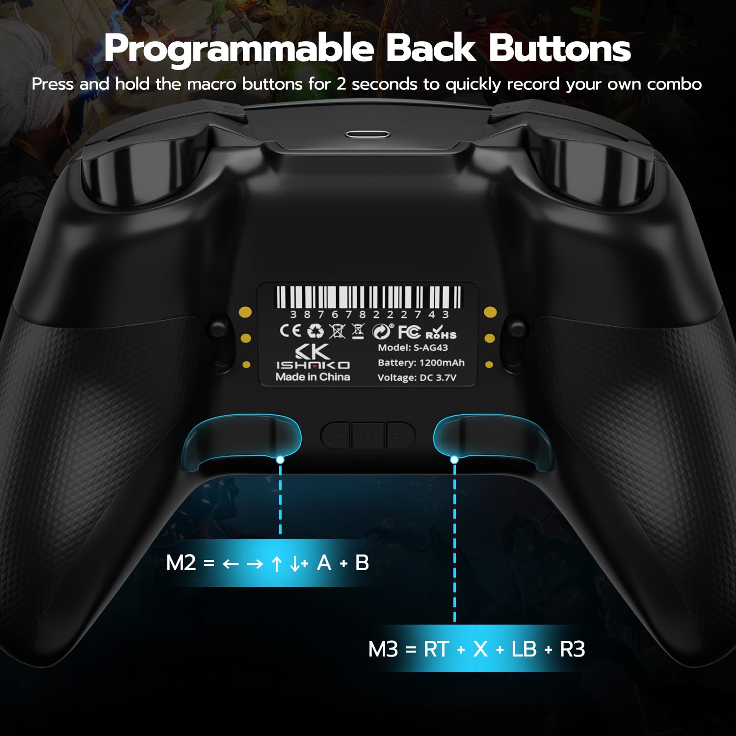 CHENGDAO 2,4G kabelloser Controller für PC/Windows/OLED/Lite/Android, Gamepad mit Hall-Effekt-Sensing-Joysticks und Hall-Triggern, mehrplattformkompatibel (Schwarz)