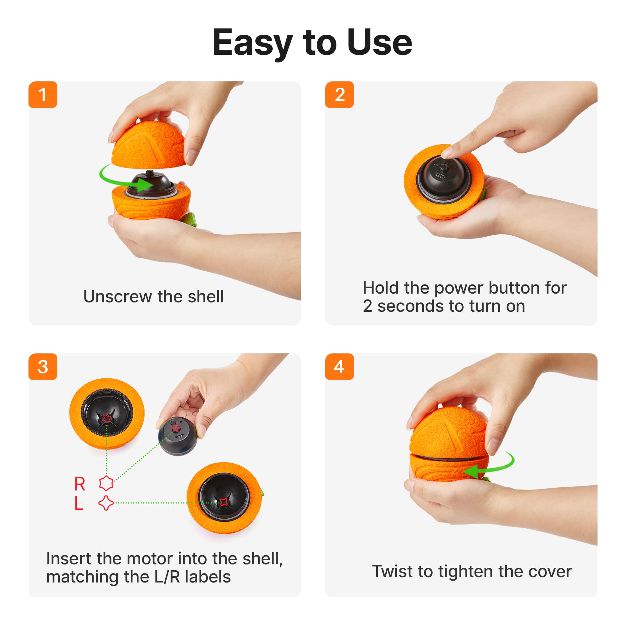 Potaroma Pelota de juguete para perros con cuerda, activada por movimiento interactivo, 3 modos, juguete de pelota de rebote automático, material duradero E-TPU para perros medianos/grandes