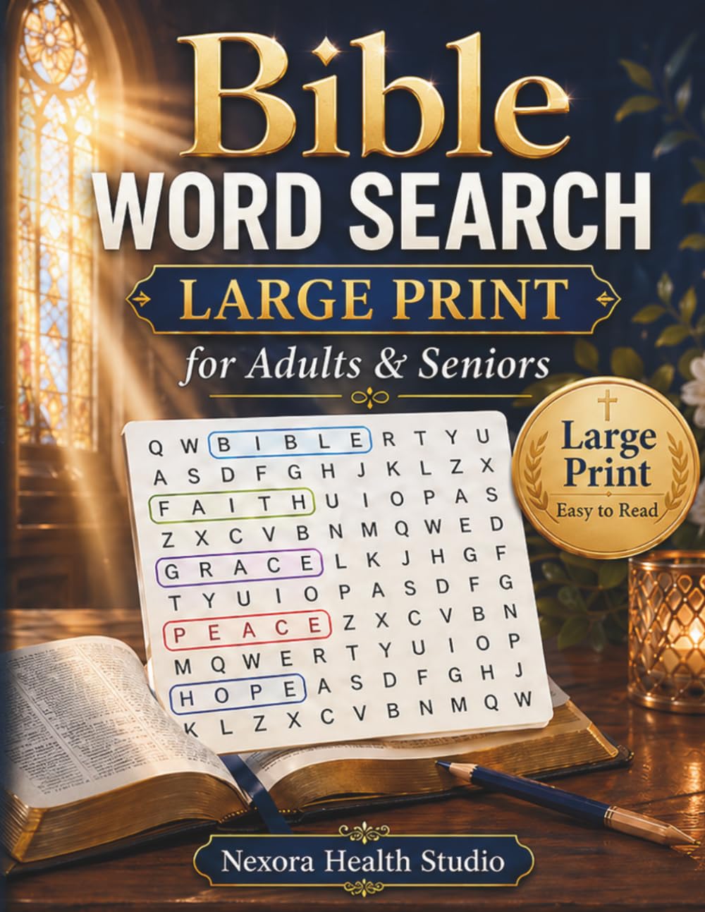 Bible Word Search: Large Print for Adults & Seniors