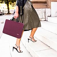 Vista 6 de Ytonet Funda para laptop de 15.6 pulgadas, compatible con la TSA, con asa, para mujer, funda protectora delgada de transporte compatible con laptops