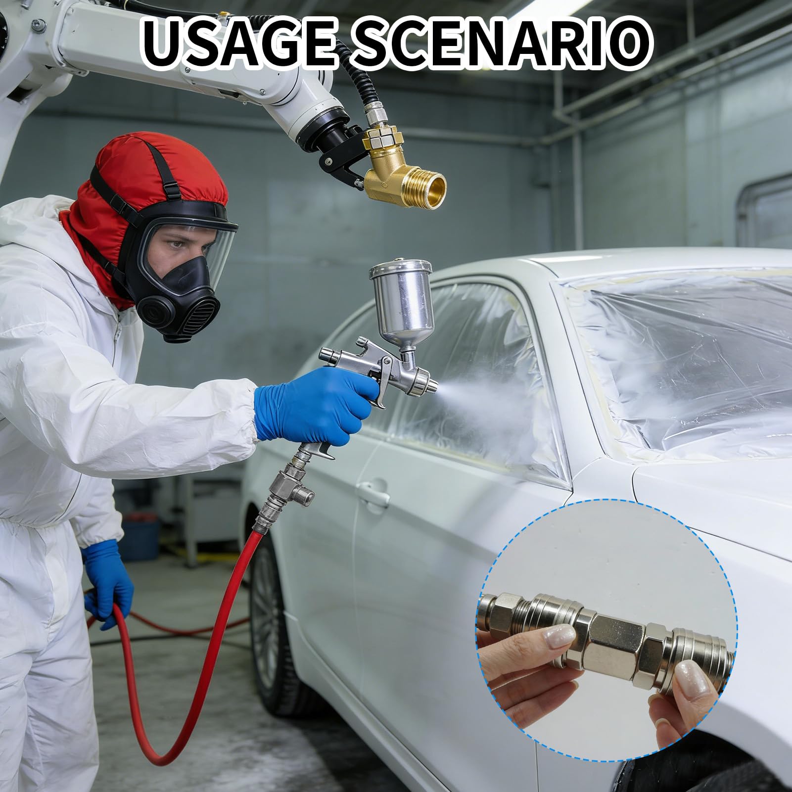 Set di 10 attacchi ad aria compressa Euro 1/4 BSP, attacco rapido ad aria compressa con filettatura, raccordo ad aria compressa per tubi dell'aria e sistemi di aria compressa