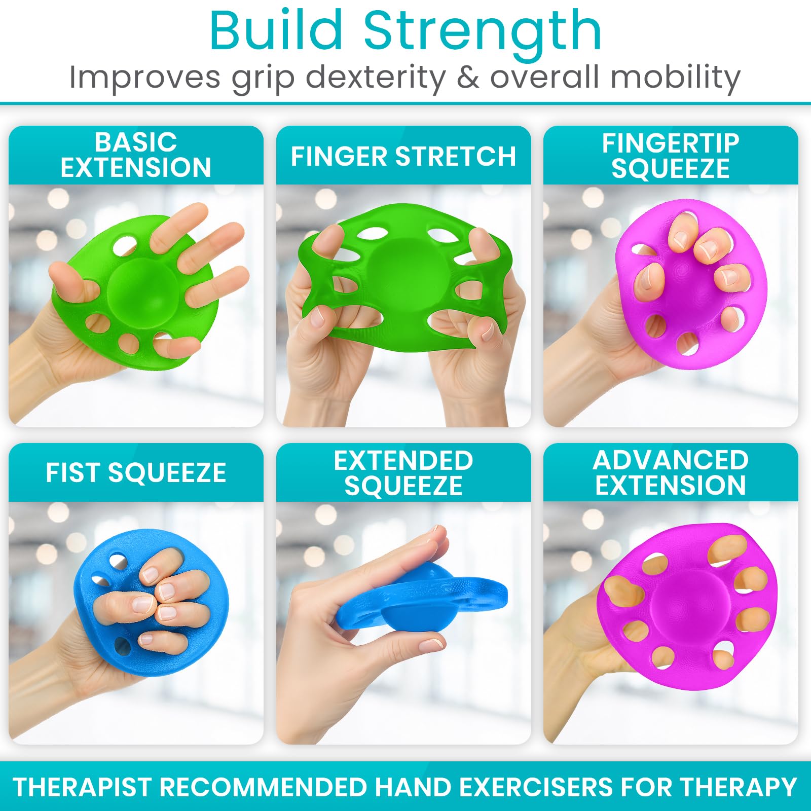 Vive Finger Exerciser Strengthener (3 Pack) - Hand Therapy Equipment — Amazon image 6