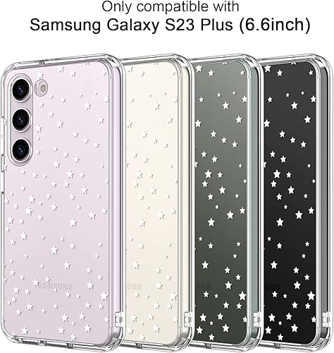 Miniatura 7 de ICEDIO Funda protectora duradera para Samsung Galaxy S23 Plus de 6.6 pulgadas, diseño de estrellas centelleantes