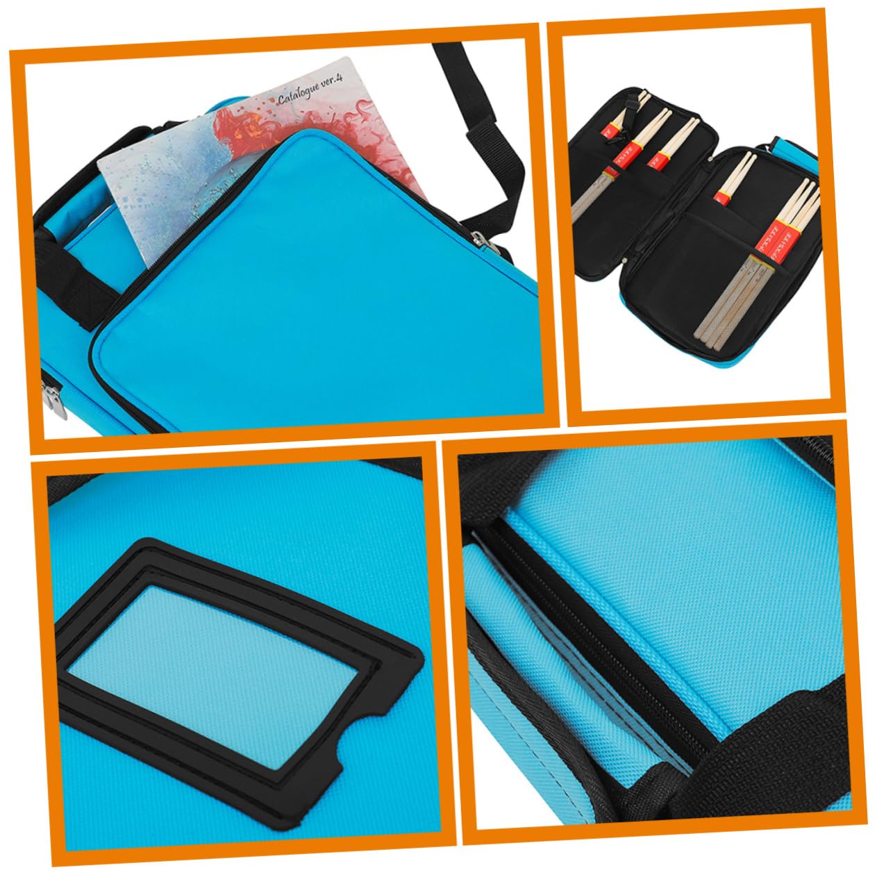 BESPORTBLE Borsa per Bacchette da Batteria Oxford Tracolla e Manici Comodi per Trasporto, per Percussioni e Custodia Portatile