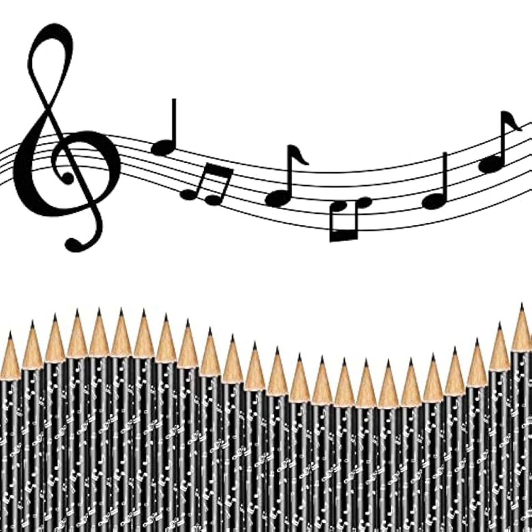 400 Matite Rotonde con Note Musicali, con Gomma, per Studenti, Bambini, Forniture per Aule