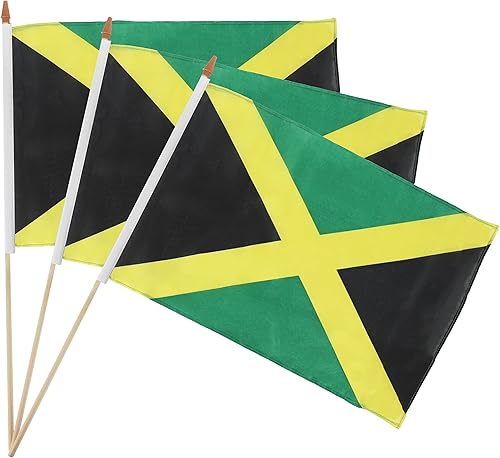 Miniatura 6 de Bandera de Puerto Rico de 12 x 18 pulgadas, cabecera de lona, 3 banderas nacionales del Caribe de doble cara