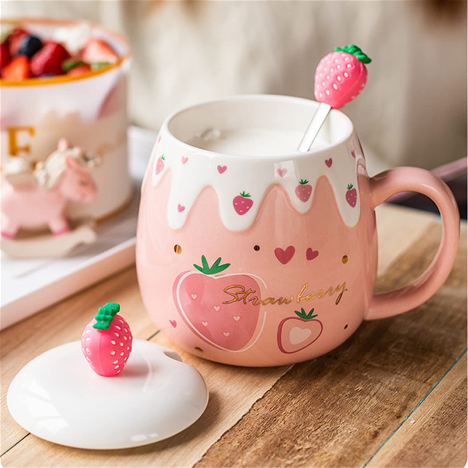 Amazon.com: UFOTSAM Coffee Mug Cups Ceramic Tea Cup Fruits 