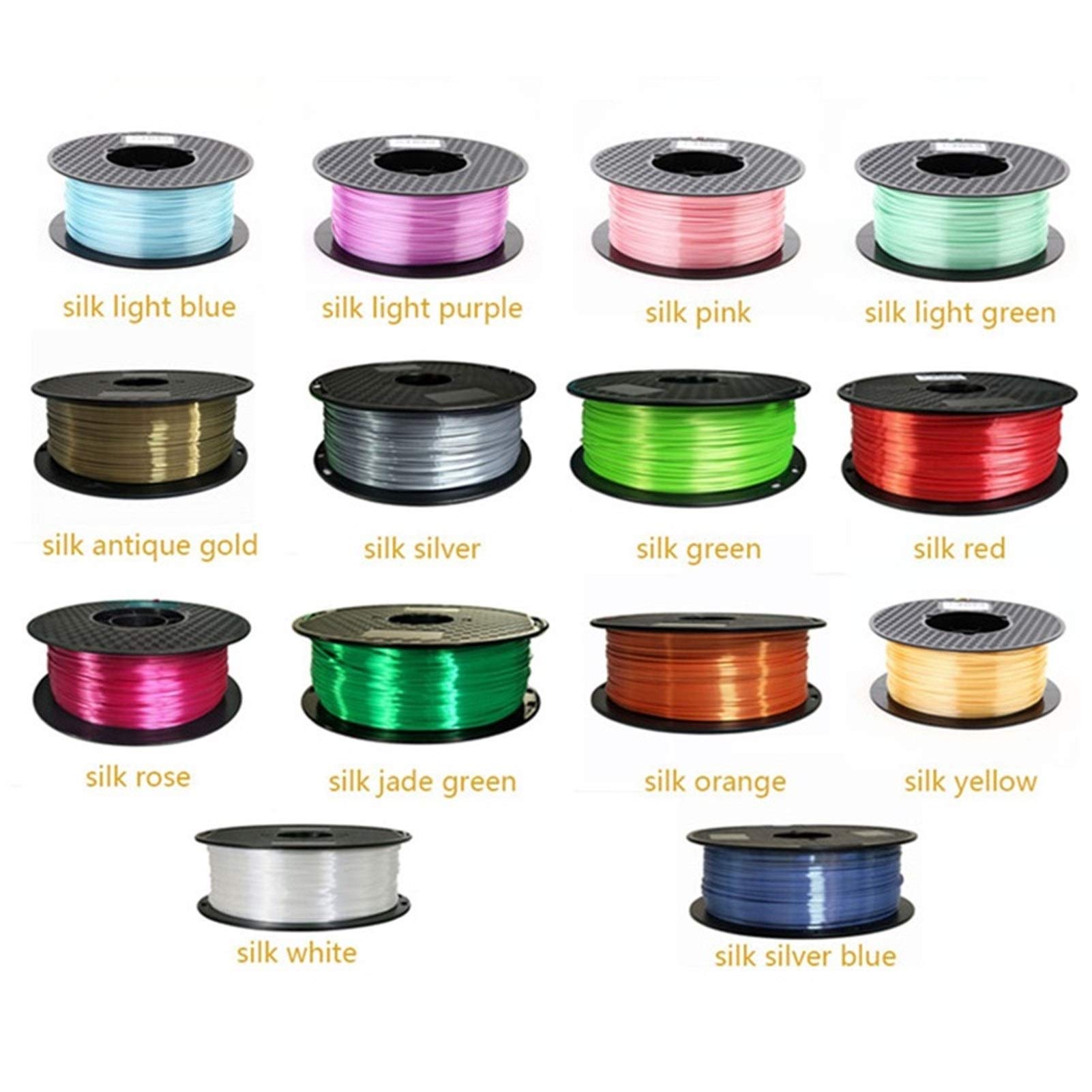 3D-Druckerfilament Silk PLA Rot 1,75 mm 3D-Druckerfilament, luxuriös, seidig rot, satter Glanz, 250 g/500 g/1 kg(Red 250g)