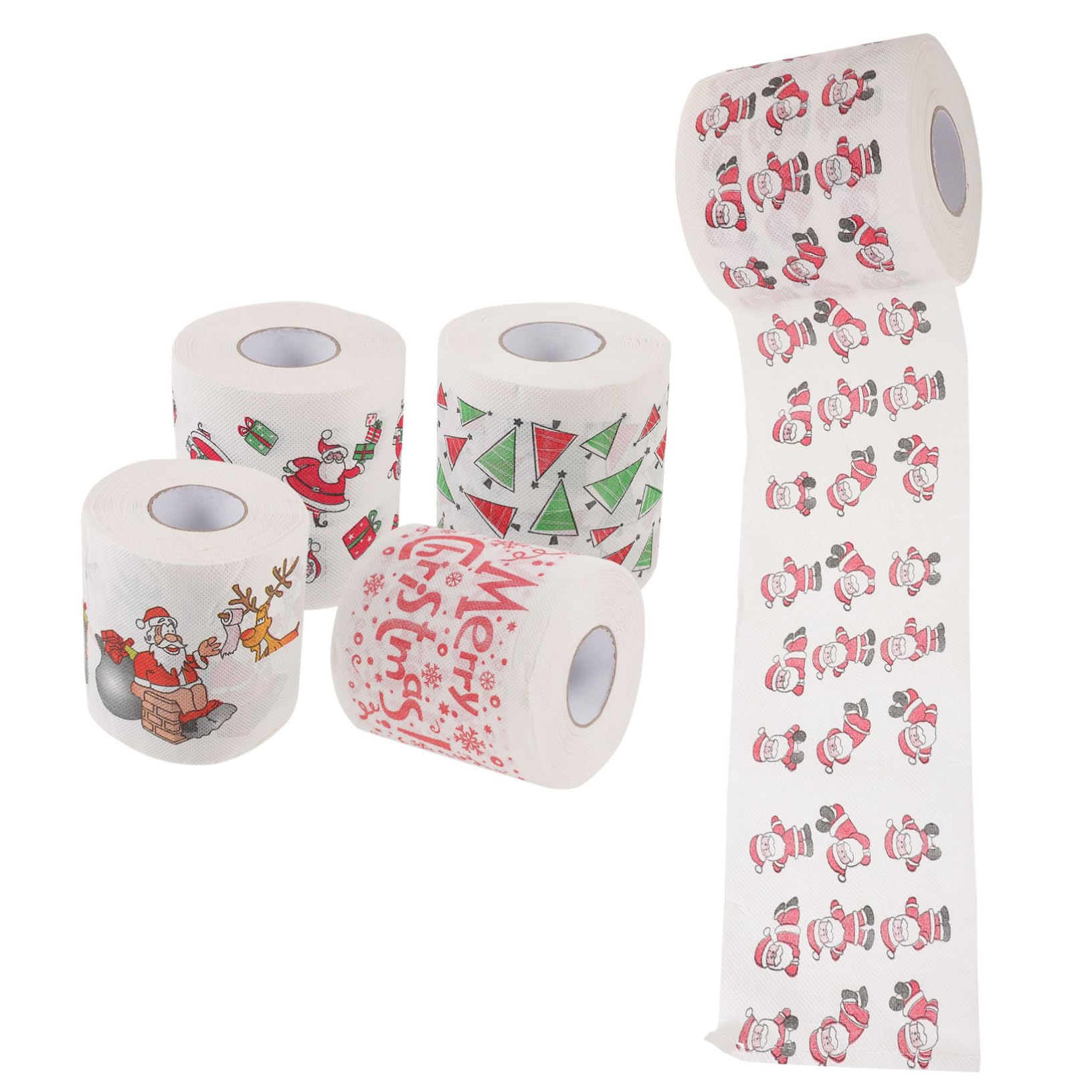 5rotoli Tovaglioli Natalizi di Carta Monouso Articoli per Feste di Natale Tovaglioli per Tavola Natale Pratici e Assorbenti