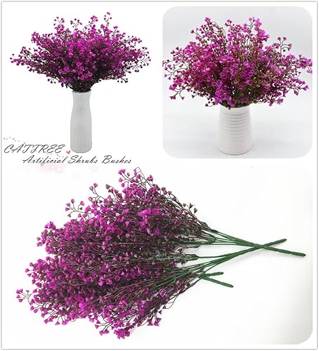 Vista 23 de Cattree - Arbustos artificiales, hierba de plástico, plantas artificiales para boda, interior, exterior, hogar, jardín, terraza, cocina, oficina