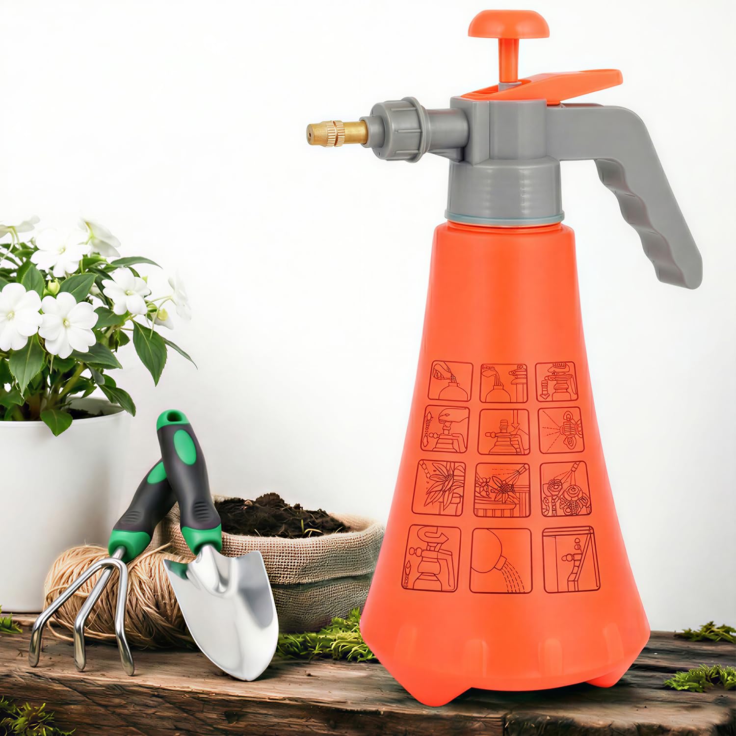 Oriley Agro 1 LTR Pressure Spray Pump Gardening Water Sprayer with Nozzle for Herbicides Fertilizers Plants Flowers (1000ml, Random Colour)-image-45