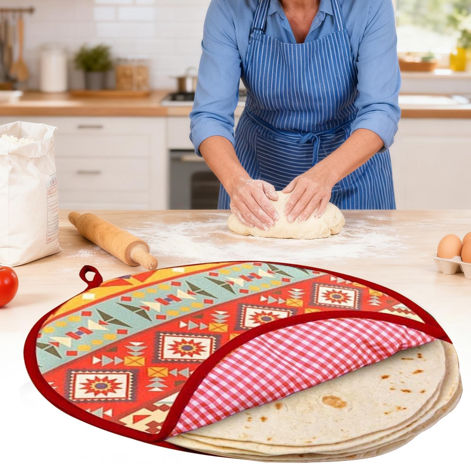 Generico Izolowany podgrzewacz - 30 cm izolowane przybory do kuchenki mikrofalowej, podgrzewacz do tkanin, do chleba pita burritos gofry naleśniki kuchnia kemping impreza