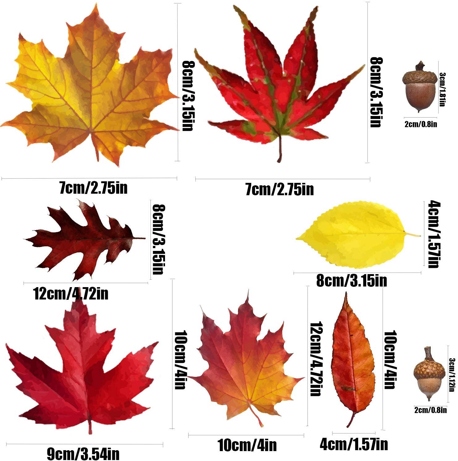 LOKIPA 6 Sheet Autumn Fall Maple Leaves Window Clings Sticker For Thanksgiving Maple Decorations, Multicoloured - Image 3