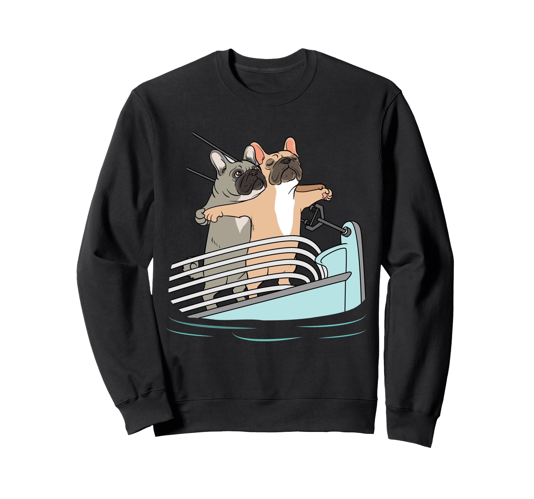 Frenchie Bulldog French Bulldogs Dog Momma and Dad Sweatshirt, Black