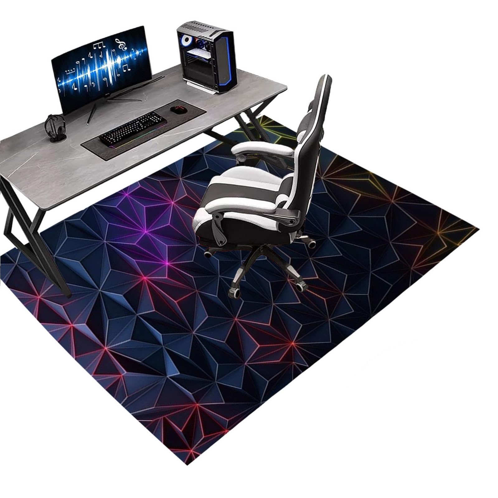 xinwanhong Office Chair Mat for Hardwood Floor Protector, Gaming Chair Mat Non-Slip Floor Mat for Rolling Chair Home,A10,60x90cm
