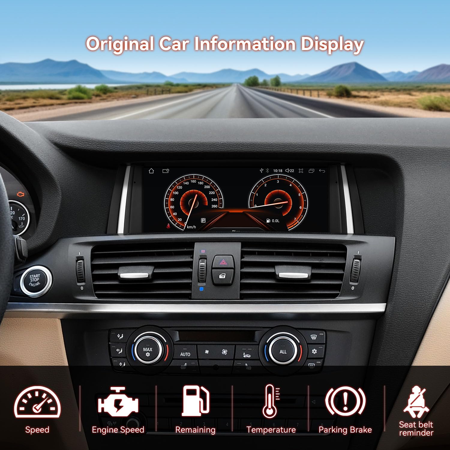 AUTORADIO ANDROID BMW X3 F25 X4 F26 2011-2015 STEREO AUTO WIFI NO