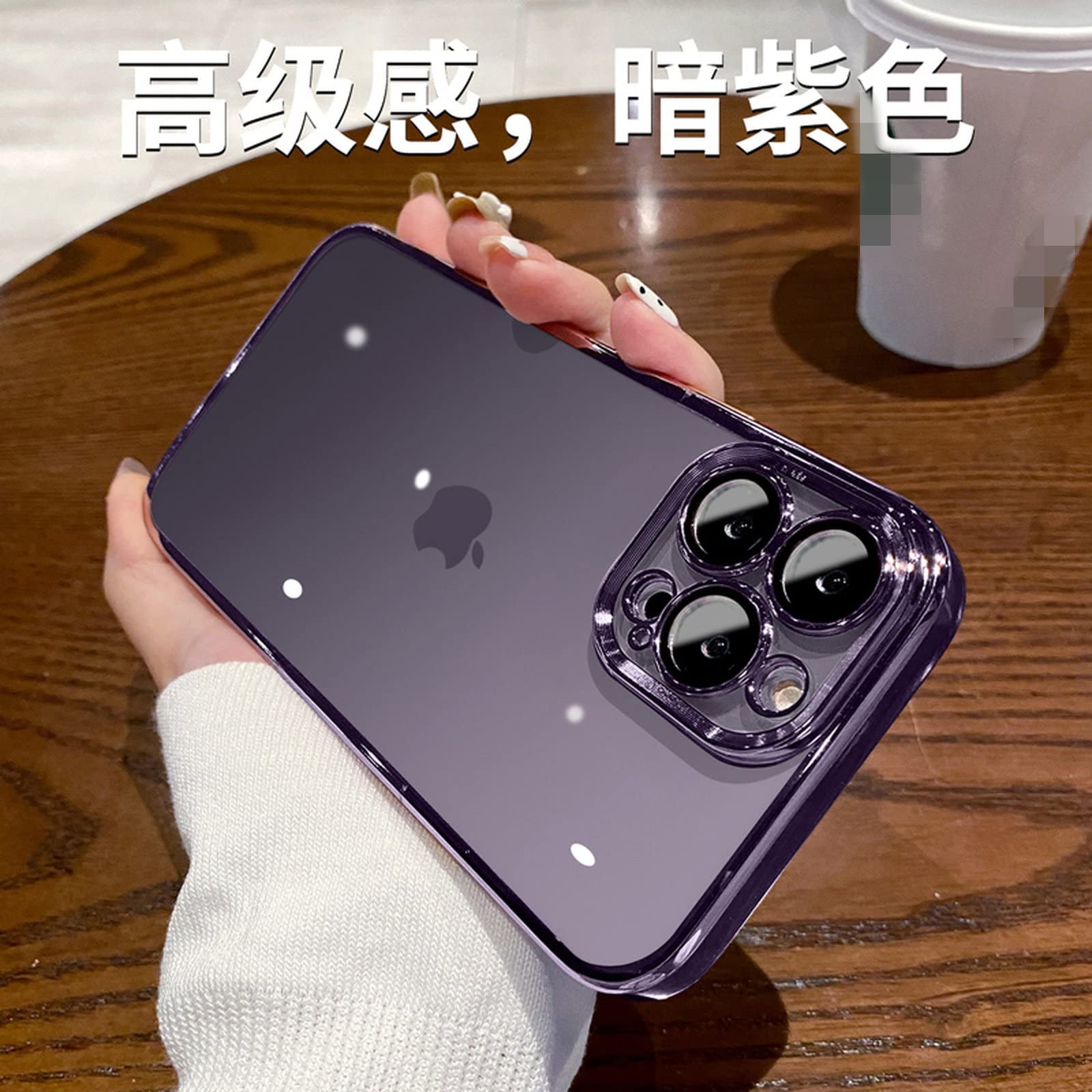 ❤️半額以下❤️iPhone14 ProMx 用高級透明メッキケース 紫 Amazon.co.jp: QziyanD 高級紫メッキクリアケース for iPhone 14