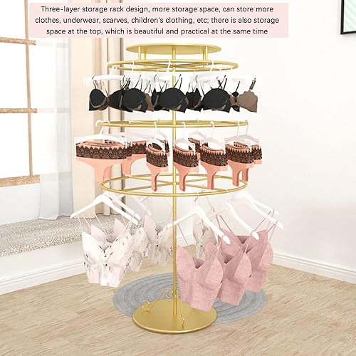 Miniatura 4 de LXBAMKEA Perchero de ropa independiente giratorio, boutiques comerciales, tienda de ropa al por menor, estante de ropa colgante para ropa, pañuelos,