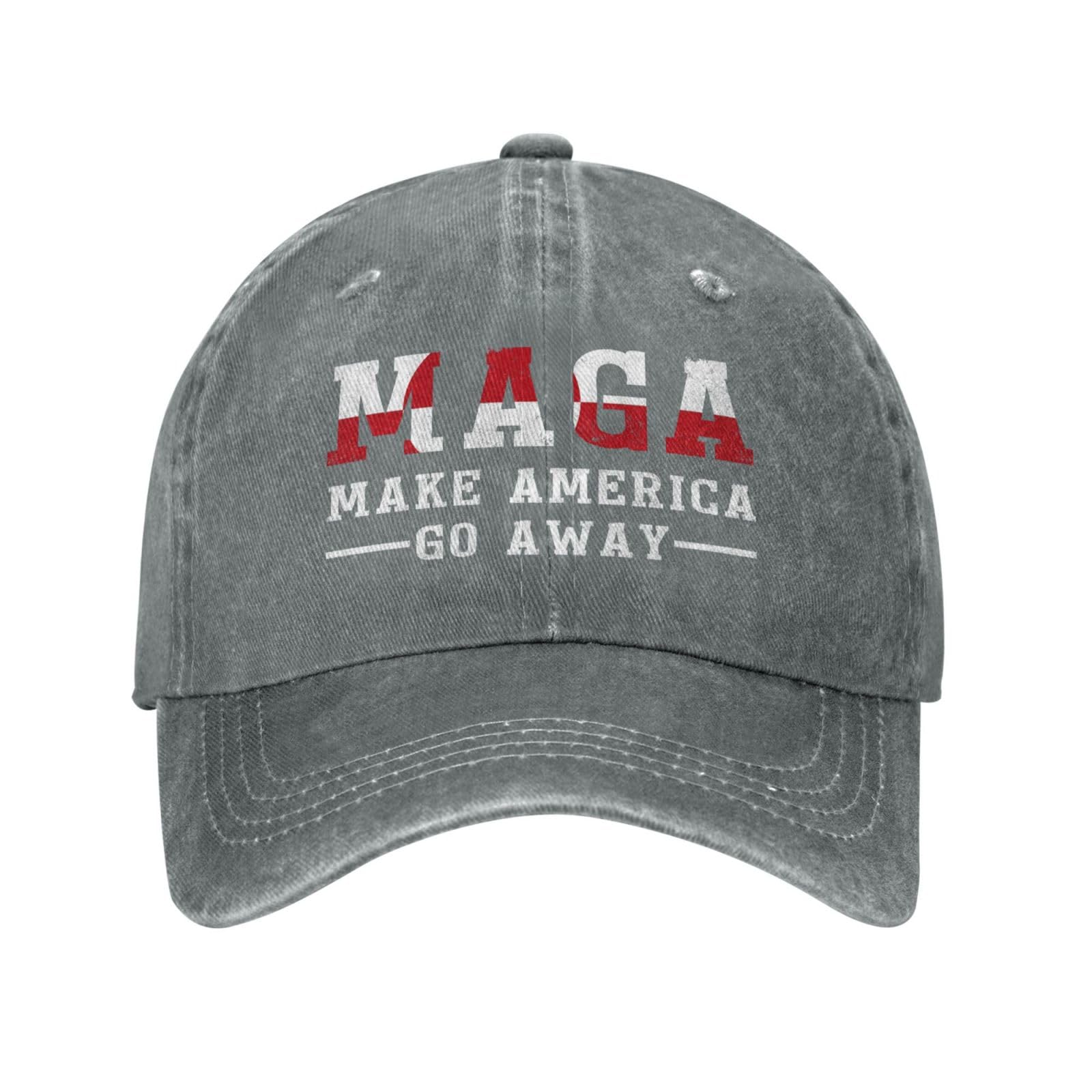 Melbrakin Make America Go Away Hat for Men Greenland Womens Hat Gray